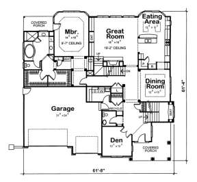 Floorplan 1 for House Plan #402-01098