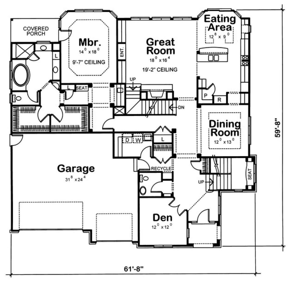 Floorplan 1 for House Plan #402-01099