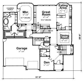 Floorplan 1 for House Plan #402-01099