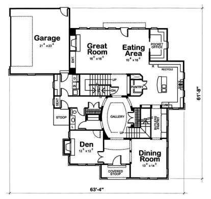 Floorplan 1 for House Plan #402-01102