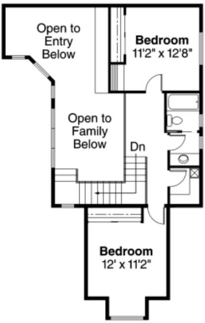 Second Floor for House Plan #035-00106