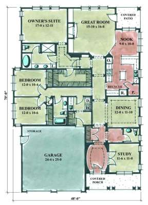 Floorplan 1 for House Plan #402-01111