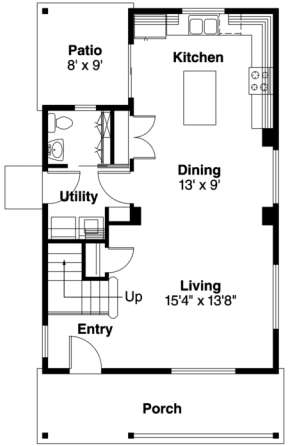 Floorplan 1 for House Plan #035-00107