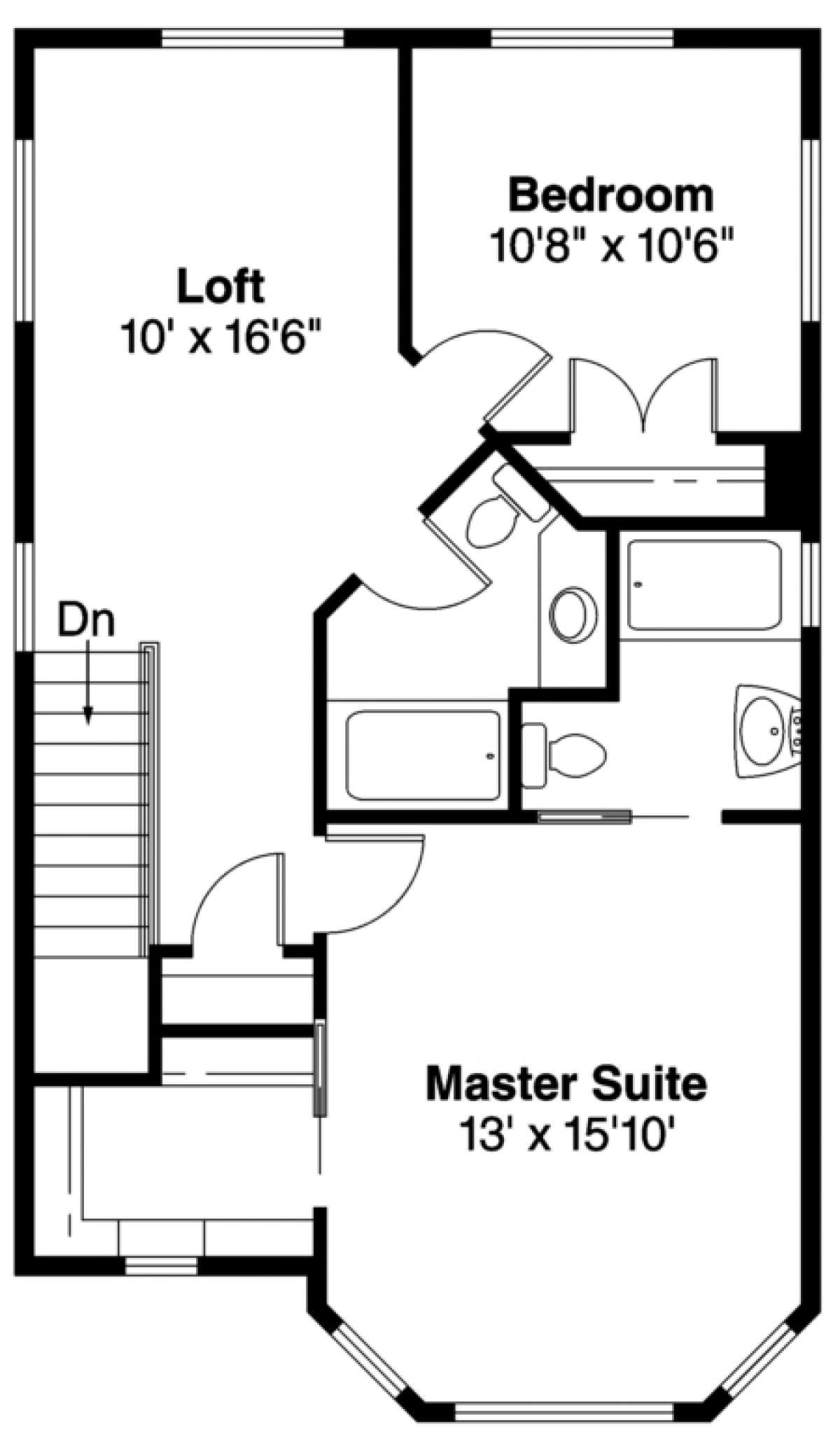 Floorplan 2 for House Plan #035-00107