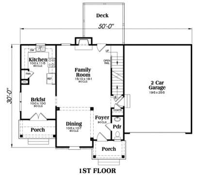 Main Floor for House Plan #009-00059