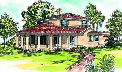 Mediterranean House Plan #035-00109 Elevation Photo