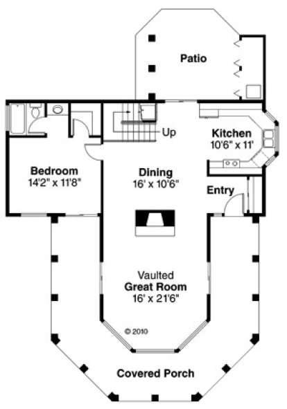 First Floor for House Plan #035-00109