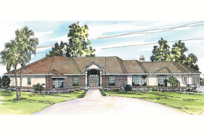 Ranch House Plan #035-00111 Elevation Photo