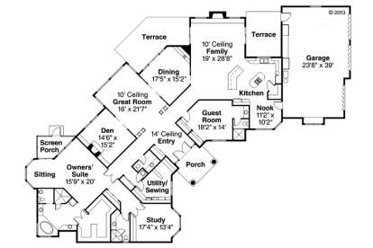 Floorplan for House Plan #035-00111