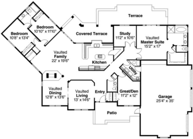 House Plan House Plan #763 Drawing 1