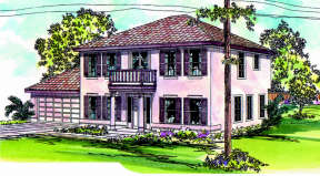 Florida House Plan #035-00114 Elevation Photo