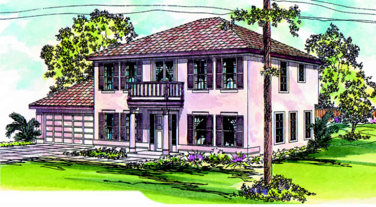 Florida House Plan #035-00114 Elevation Photo