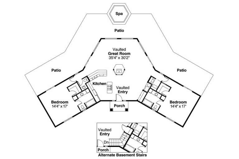 House Plan House Plan #768 Drawing 1