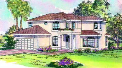 Mediterranean House Plan #035-00118 Elevation Photo