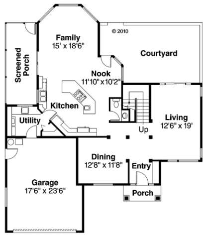 First Floor for House Plan #035-00118