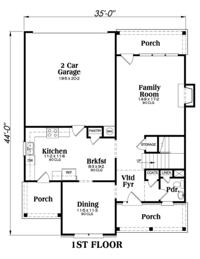 House Plan House Plan #77 Drawing 1