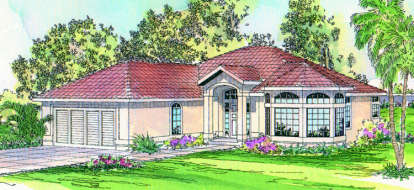 Mediterranean House Plan #035-00119 Elevation Photo