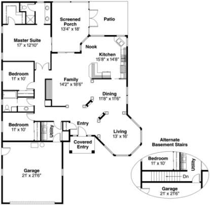 Floorplan for House Plan #035-00119