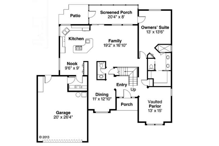 House Plan House Plan #772 Drawing 1