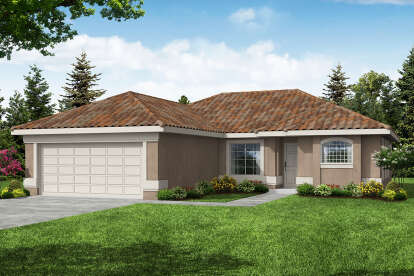 3 Bed, 2 Bath, 1352 Square Foot House Plan - #035-00122