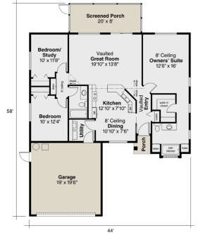 Main Floor  for House Plan #035-00122