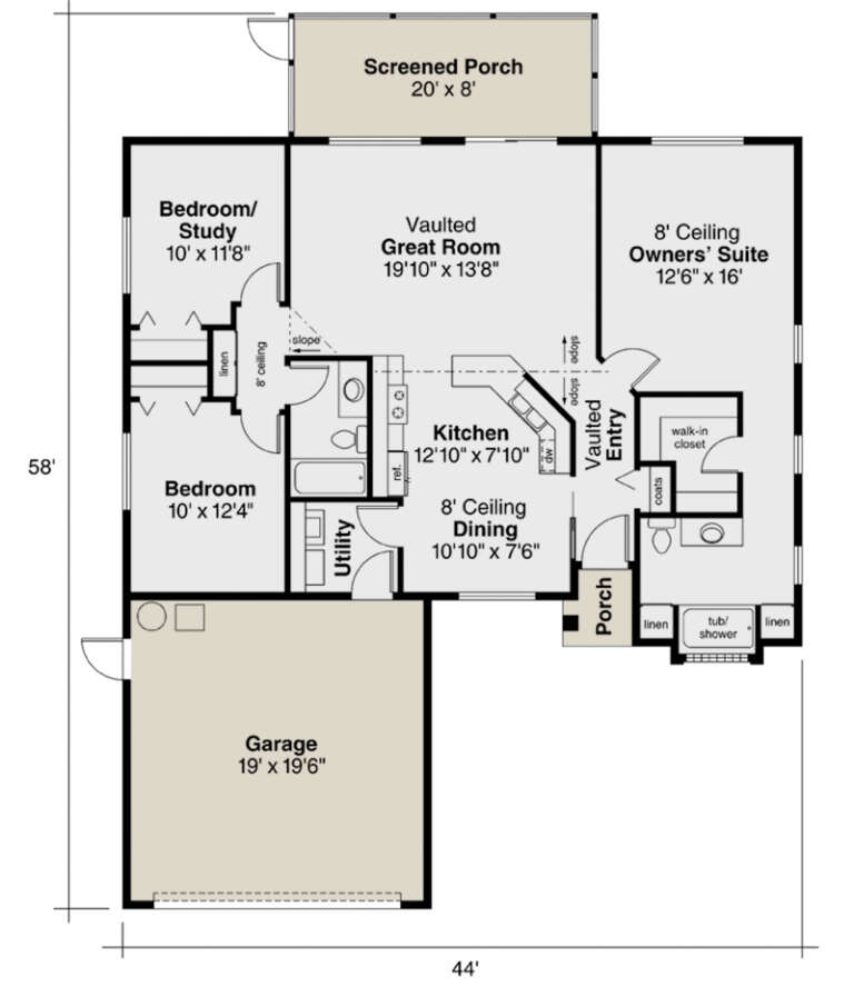 House Plan House Plan #773 Drawing 1