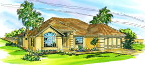 Ranch House Plan #035-00123 Elevation Photo