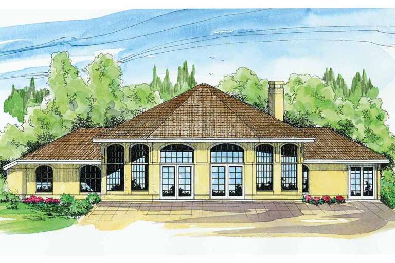 Florida House Plan #035-00124 Elevation Photo
