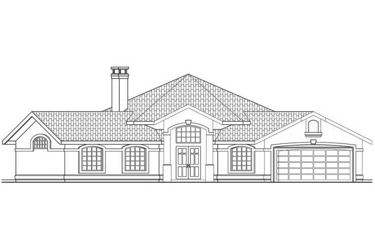 Florida House Plan #035-00124 Elevation Photo