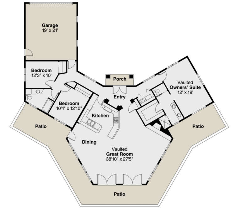 House Plan House Plan #775 Drawing 1