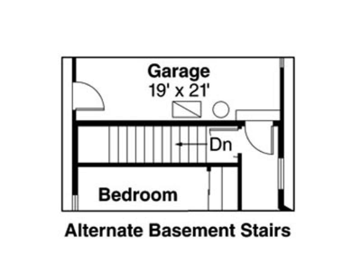 Optional Basement Stair Location for House Plan #035-00124