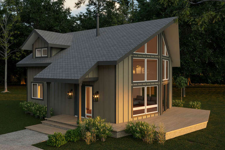 House Plan House Plan #776 Angled Front Elevation