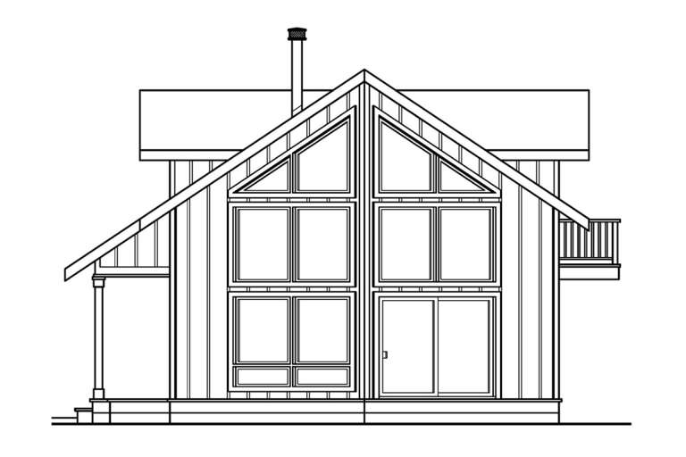 Cabin House Plan #035-00125 Elevation Photo