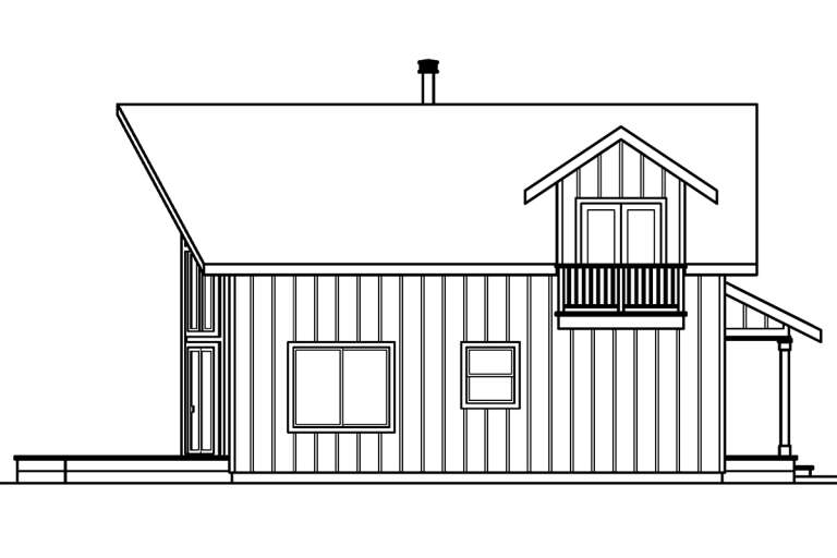 Cabin House Plan #035-00125 Elevation Photo