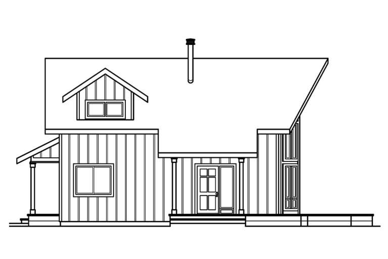 Cabin House Plan #035-00125 Elevation Photo
