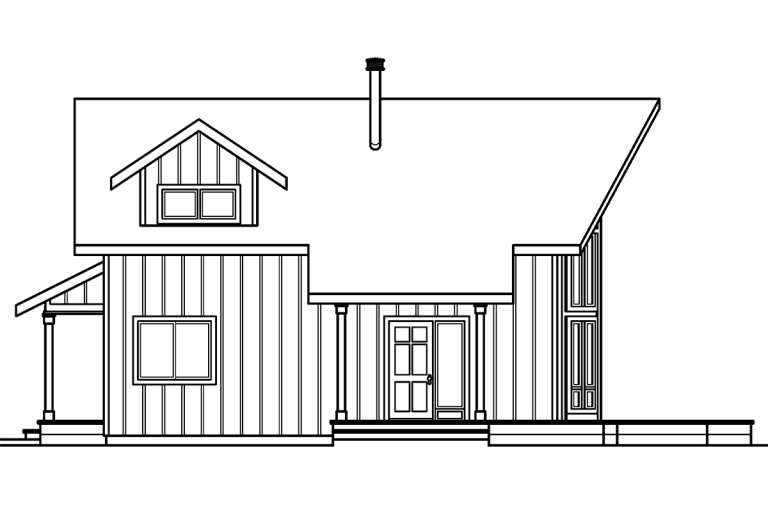 Cabin House Plan #035-00125 Elevation Photo