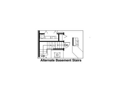 Main Floor w/ Basement Stairs Location for House Plan #035-00125