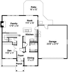 Floorplan 1 for House Plan #035-00126