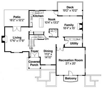 Floorplan 1 for House Plan #035-00127