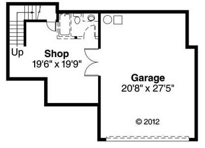 Garage Level for House Plan #035-00127