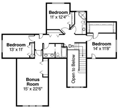 Floorplan 2 for House Plan #035-00129