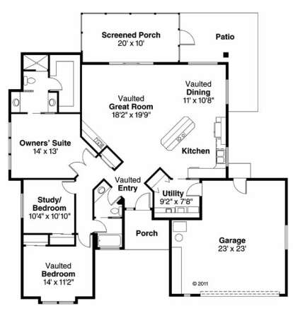 Floorplan for House Plan #035-00130