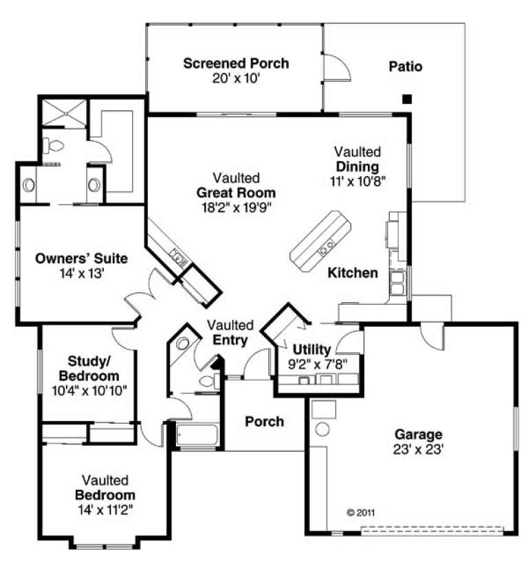 House Plan House Plan #781 Drawing 1