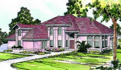 Mediterranean House Plan #035-00131 Elevation Photo