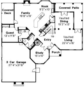 First Floor for House Plan #035-00131