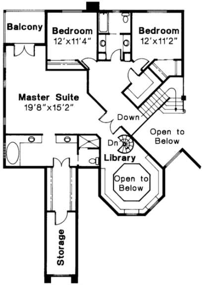 Second Floor for House Plan #035-00131