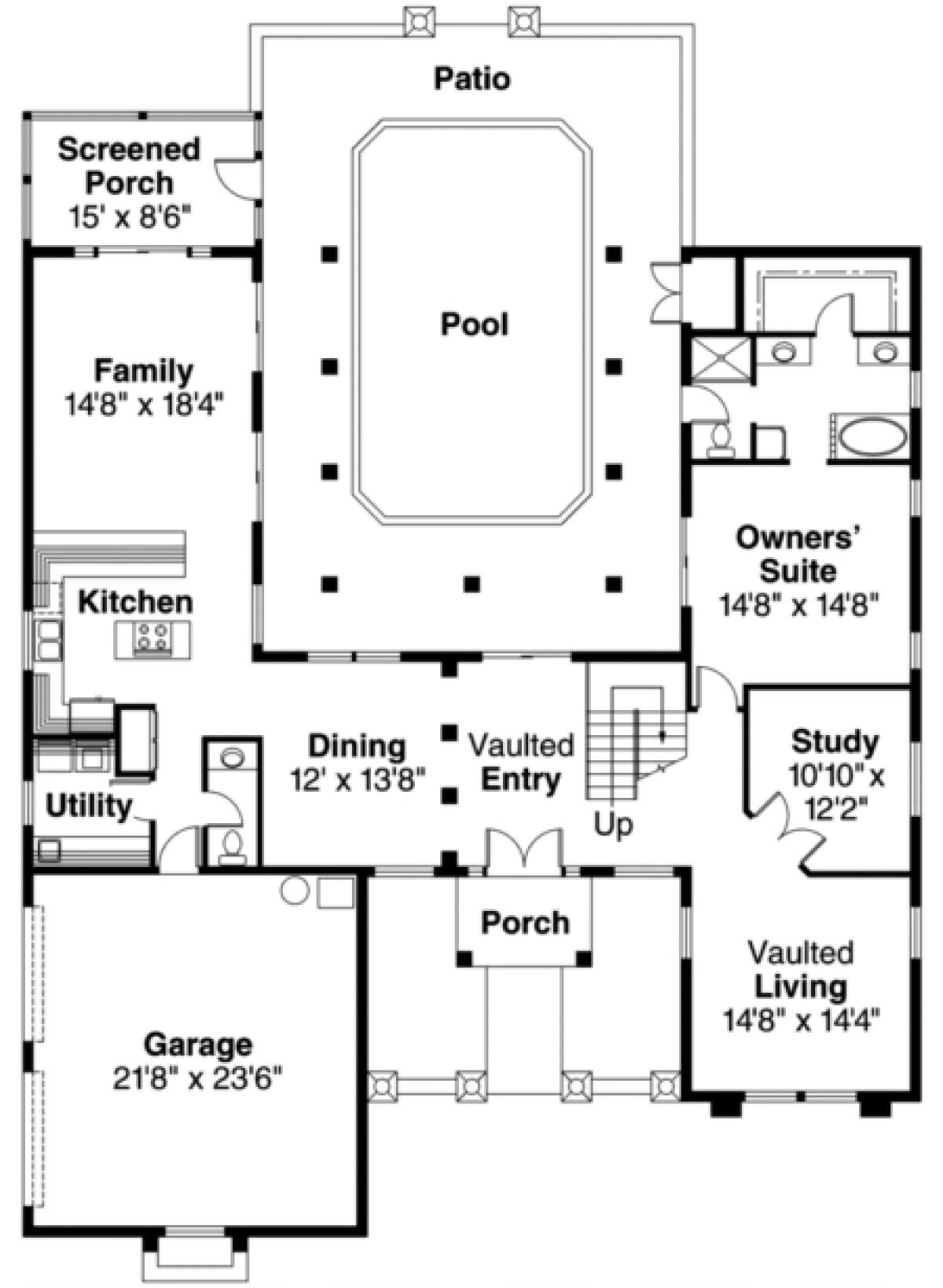 First Floor for House Plan #035-00132