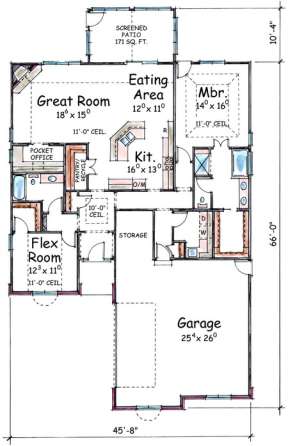 Floorplan 1 for House Plan #402-01372
