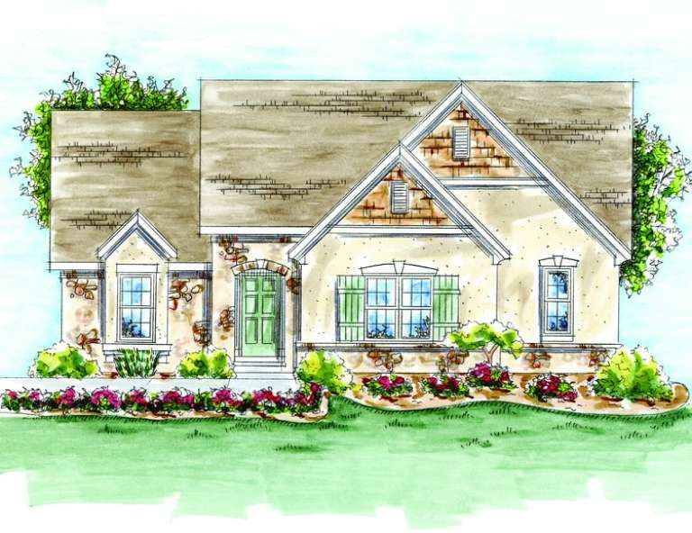Ranch House Plan #402-01373 Elevation Photo