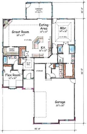 Floorplan 1 for House Plan #402-01373